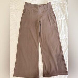 High-Waist Wide Leg Pants in Taupe